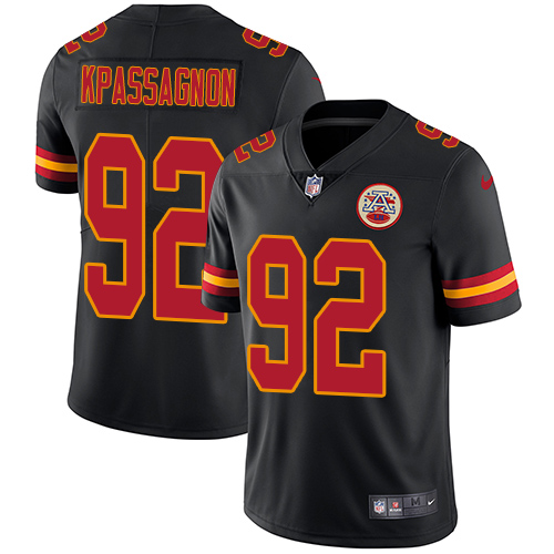 Nike Chiefs #92 Tanoh Kpassagnon Black Men's Stitched NFL Limited Rush Jersey - Click Image to Close